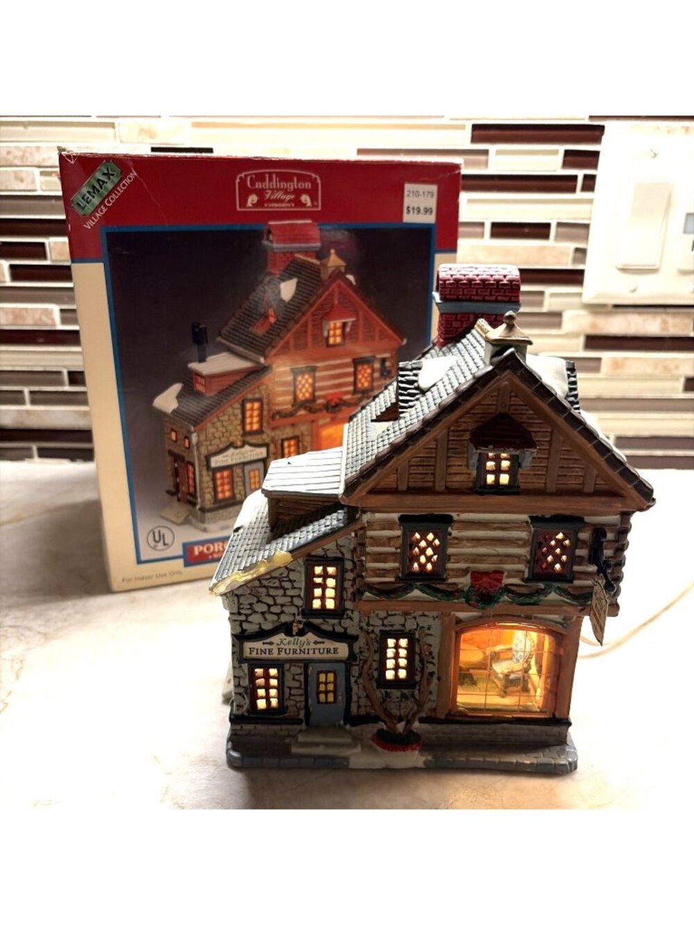 Lemax Caddington Village Kelly's Fine Furniture Porcelain Lighted House 2000